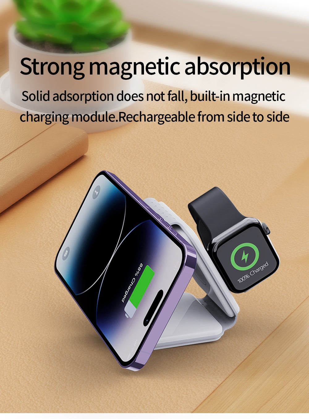 Chargeur Magnetique 3 en 1