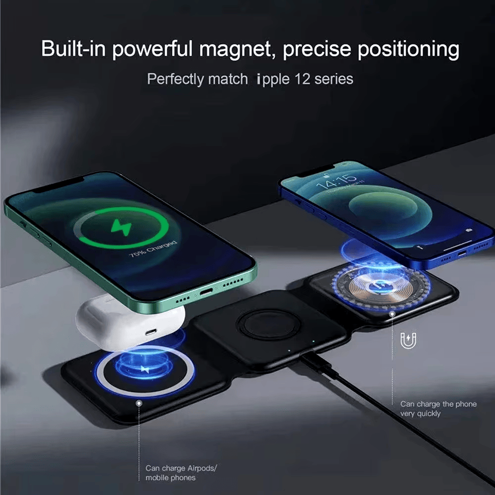 Chargeur Magnetique 3 en 1